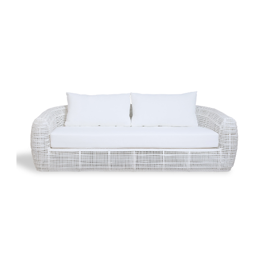 Java sofa - Plastic rattan white