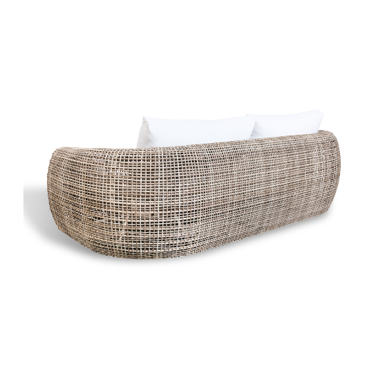 Java outdoor sofa – Natural plastic rattan