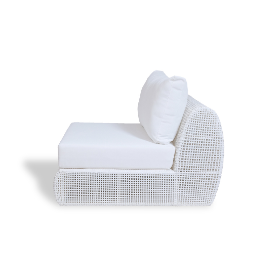 Java armless chair - Plastic rattan white