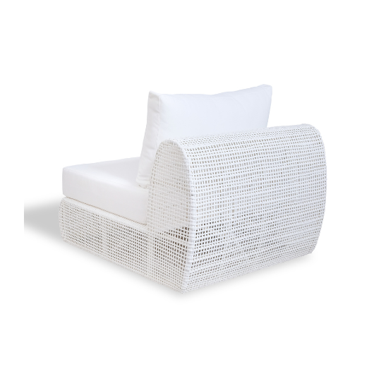Java armless chair - Plastic rattan white
