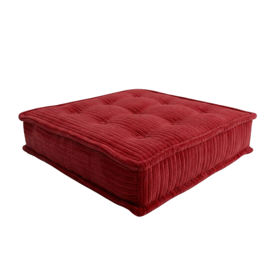 Nomad floor cushion - Red corduroy