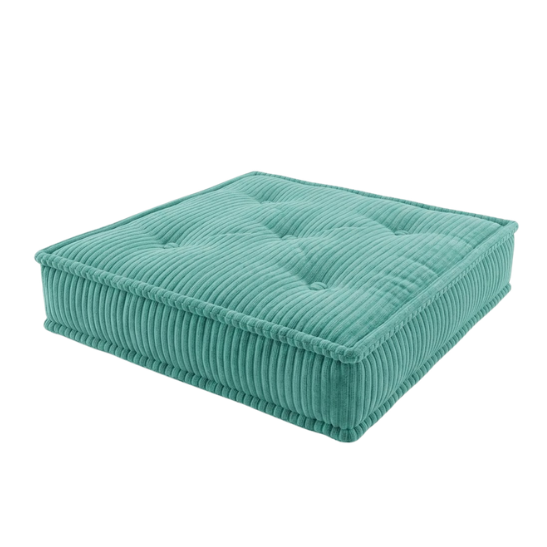 Nomad floor cushion - Velvet corduroy lagoon