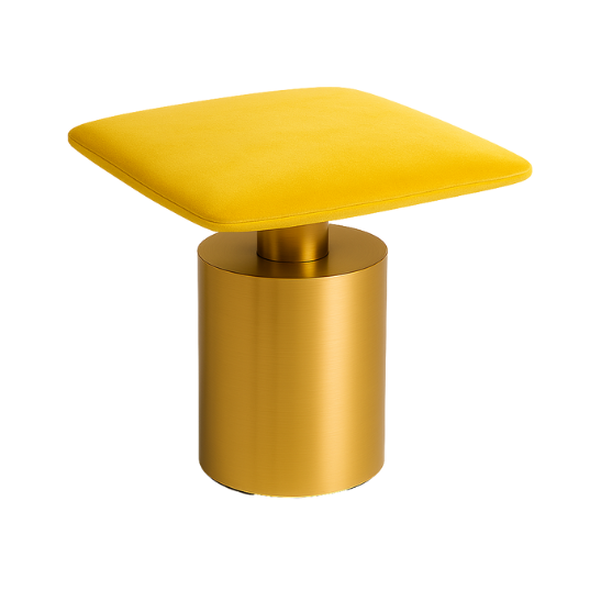 Regatta coffee table - Yellow top, brushed gold base