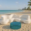 Moshi coffee table - Aqua blue
