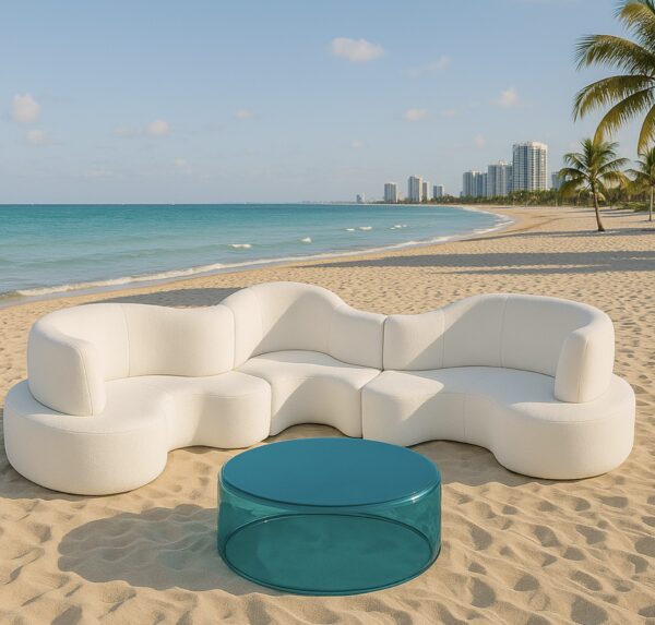 Moshi coffee table - Aqua blue