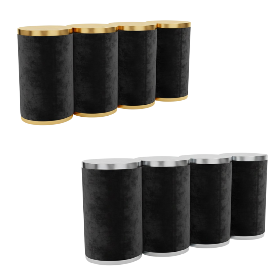 Beluga straight bar black velvet