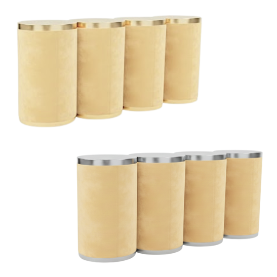 Beluga straight bar yellow velvet