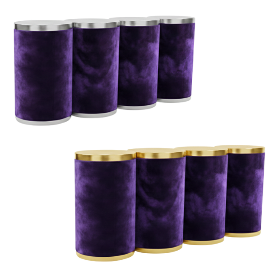 Beluga straight bar purple velvet