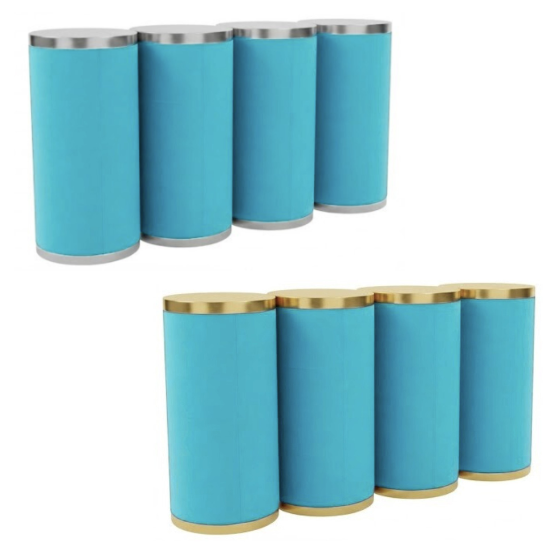 Beluga straight bar aqua blue velvet