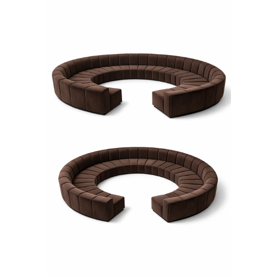 Noor full circle modular sofa - Brown
