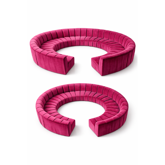 Untitled design (4) Noor full circle modular sofa - Magenta