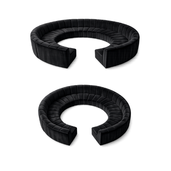 Noor full circle modular sofa - Black