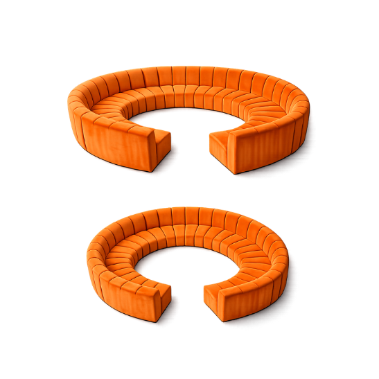 Noor full circle modular sofa - Orange