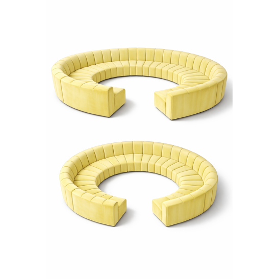 Noor full circle modular sofa - Yellow