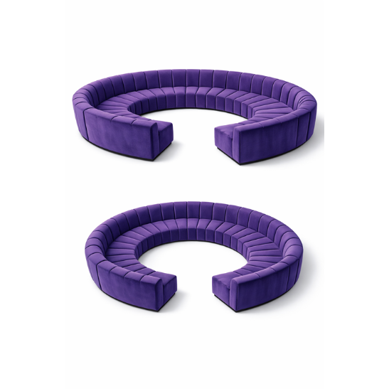 Noor full circle modular sofa - Purple