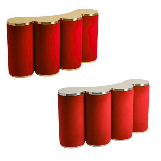 beluga red Beluga curved bar red velvet