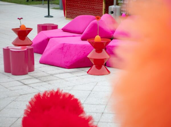 Kaleido cocktail table - Red