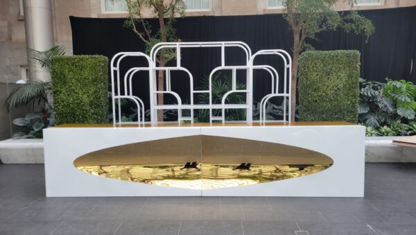 Bullet bar - White and gold