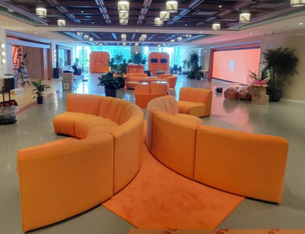 Noor full circle modular sofa - Orange