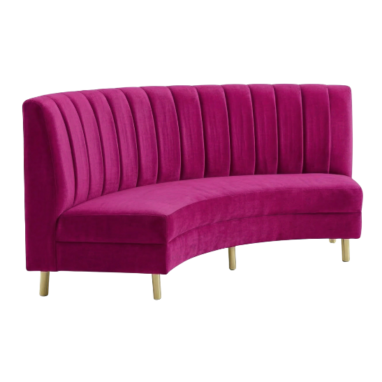 Eloise curved sofa magenta Eloise curved sofa magenta rental