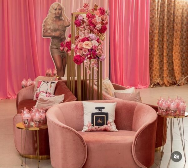 English rose armchair - Pink