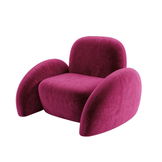 Baloo armchair - Magenta