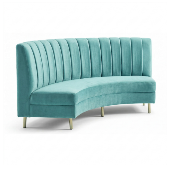 eloise curved sofa aqua blue eloise curved sofa aqua blue rental