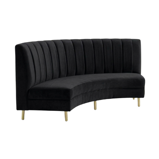 eloise curved sofa black eloise curved sofa black rental