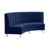 Eloise curved sofa navy blue rental