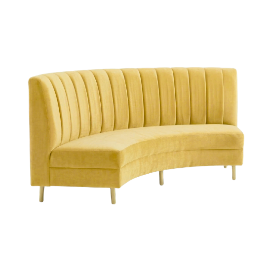 Eloise curved sofa yellow Eloise curved sofa yellow rental