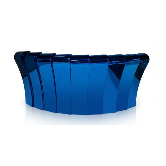 crown bar mirror blue