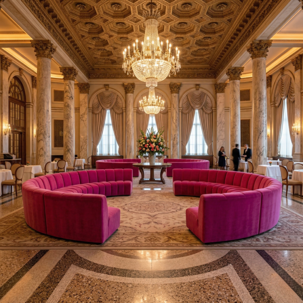 Noor full circle modular sofa - Magenta