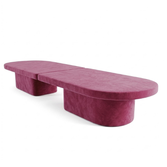 Monolith dining table - Magenta pink