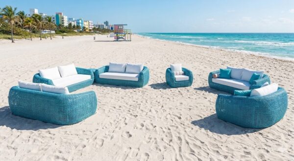 Java sofa - Miami blue