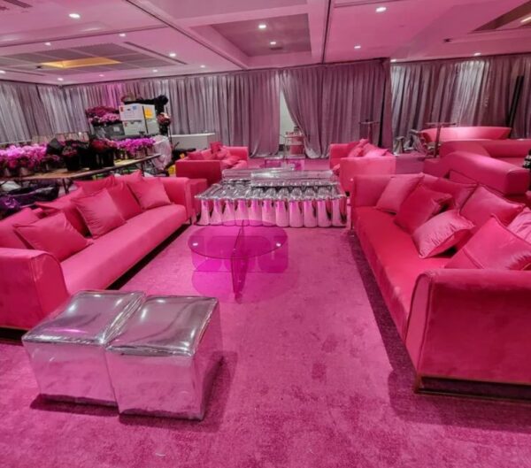 Velours sofa – Magenta