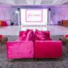 Velours sofa – Magenta