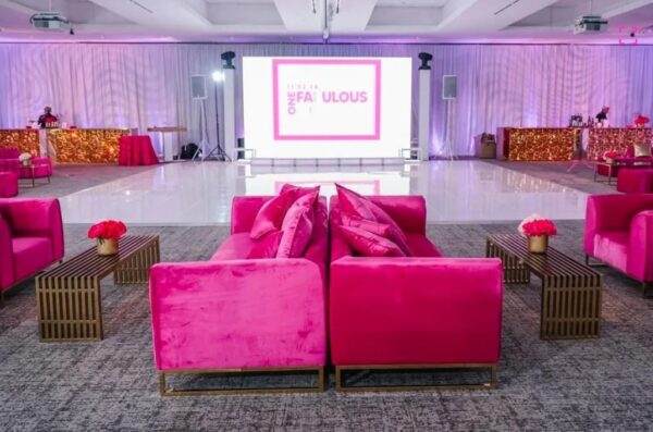Velours sofa – Magenta