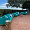 Velours sofa – Aqua blue