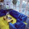 Velours sofa – Navy blue