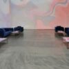 Velours sofa – Navy blue