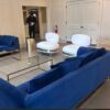Velours sofa – Navy blue