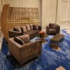 Velours sofa – Brown