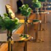 Kyoto high table - Black top with mirrored metal base
