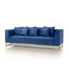 Velours sofa navy blue rental