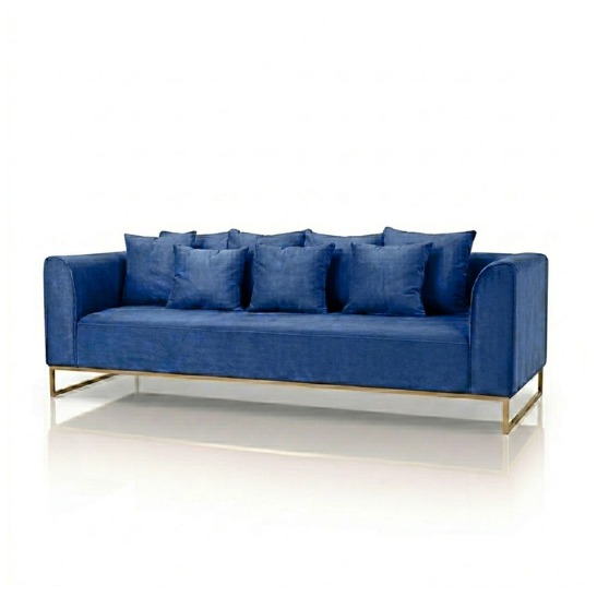 Velours sofa navy blue rental