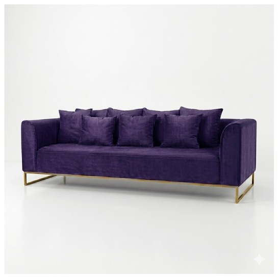Velours sofa purple rental