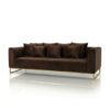 Velours sofa brown rental