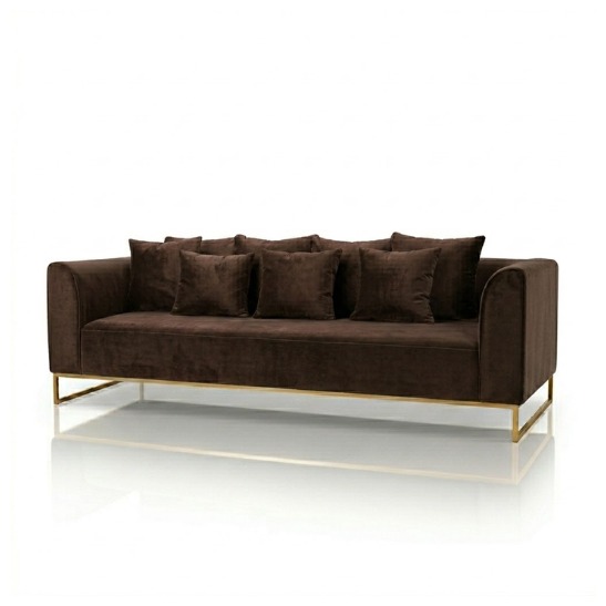 Velours sofa brown rental