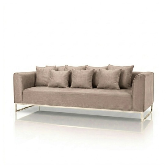 Velours sofa light taupe rental