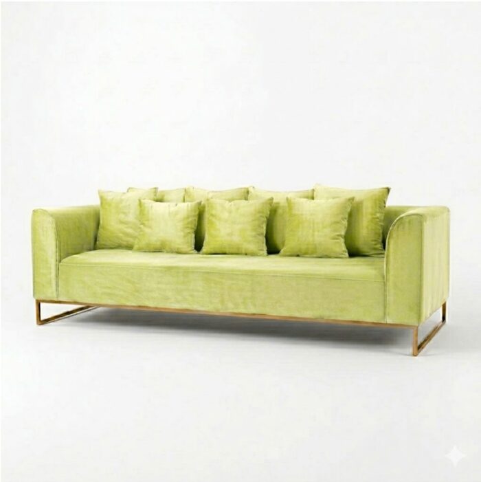 Velours sofa lime green rental